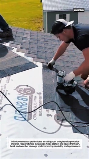 Perfect Roof Shingle Installation | Satisfying Carpentry & Roofing Work