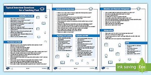 Teacher Job Interview Questions for Trainee Teachers and ECTs