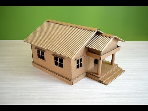 Make a Beautiful House from Cardboard - simple DIY