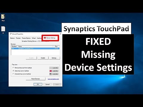 FIXED Synaptic Device Settings Missing