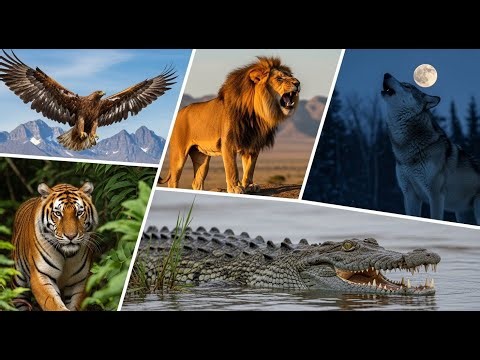 Learn Names of Predator Animals for Kids | Fun Animal Names 🐅🦅 Kids Education