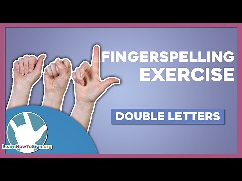 ASL Fingerspelling Exercise | Double Letters