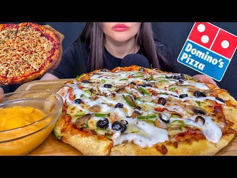 ASMR DOMINO’S CHEESE BURST PIZZA MUKBANG (No Talking) EATING SOUNDS