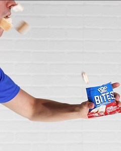 1.2K reactions · 315 shares | You can watch Pop-Tarts Bites (baby tarts) fly in slow motion into this human's mouth or you can go get your own pouch | Pop-Tarts | Facebook