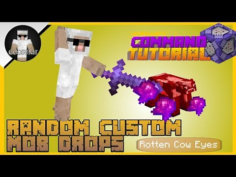 How to make RANDOMIZED CUSTOM MOB DROPS for REALMS or MAPS!! (Minecraft Bedrock Command Tutorial)