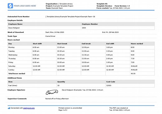 Free Construction Timesheet template [Better than excel and PDF]