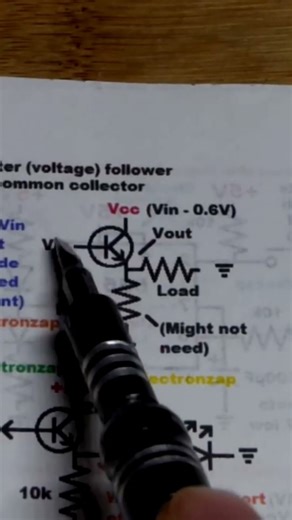 Schematic Explained NPN BJT Emitter Follower Common Collector Circuit #schematics #circuitdesign