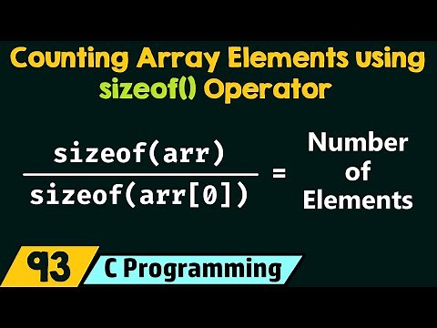 Counting Array Elements using sizeof() Operator