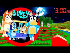 What is inside the secret base of the Bluey family in Minecraft?