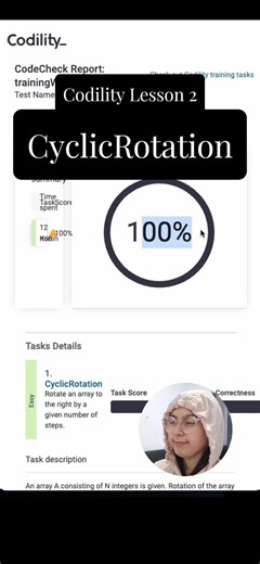 Codility Lesson 2: Arrays CyclicRotation | Easy Level