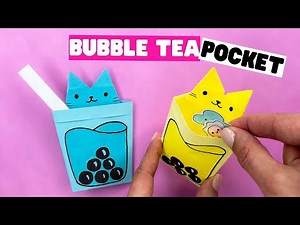 How to make origami CAT pocket [how to make a paper cat]