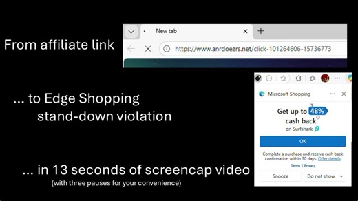 Microsoft Edge Affiliate Rules Violation | Ben Edelman posted on the topic | LinkedIn