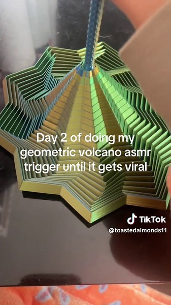 Geometric Volcano ASMR Trigger for Relaxation