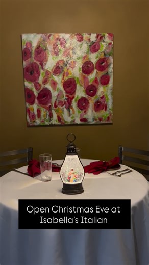 Isabella’s Italian is open Christmas Eve with our regular menu. Reservations are filling up, but there is still space for you if you’d rather dine out than cook. Happy Holidays! | Isabella's Italian - Fayetteville