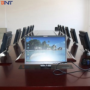 [Hot Item] Universal Motorized Monitor Stand Desktop Hidden Computer Pop up LCD Monitor Lift for 19-24 Screen