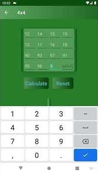 Determinant calculator app demo. Made with Android Studio (Kotlin)