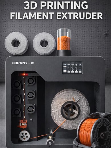 Stop Buying Filament. Make Your Own.This Desktop 3D Filament Fabrication Machine allows you to produce high-quality 3D printer filament directly from plastic pellets — right on your desktop.#printtok3d #bambulab #3dprint #Recycle