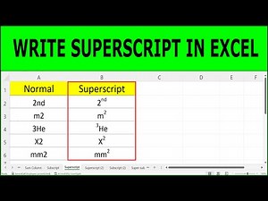 How to Add Superscript in Excel