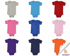 Baby Onesie Mockup: 27 Colors, Flat Lay Bodysuit (instant Download) - Etsy