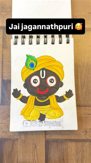 Easy Jagannath Drawing Step by Step 🎨 | Cute God Art #shorts