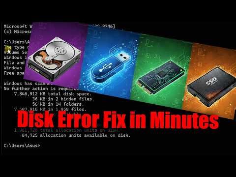 How to Scan and Fix USB or External Drive Errors Using CMD