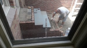 Securing stair railing posts in bluestone/brick stair...