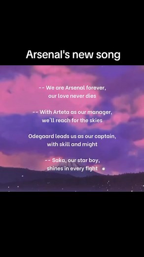 Arsenal's new song #arsenal
