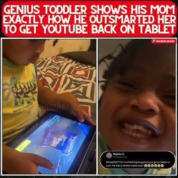 TODDLER REVEALS HIS SECRET WAY OF OPENING YOUTUBE ON HIS TABLET TO HIS MOM!!!!