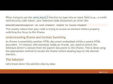 Mastering send_keys() to an iframe with Selenium in Python