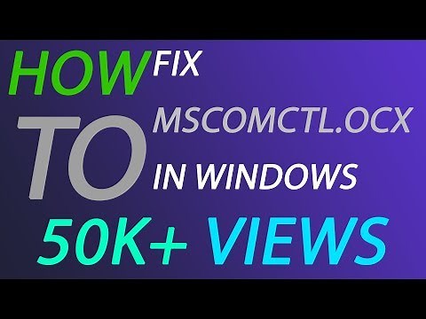 How to fix MSCOMCTL OCX in Windows