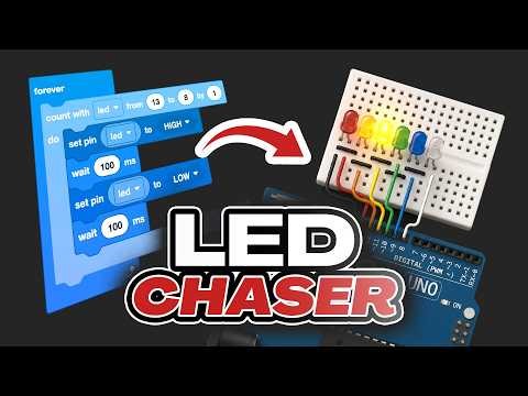 Build an LED Chase Circuit with Arduino in Minutes