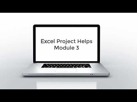 Excel Project Helps Module 3