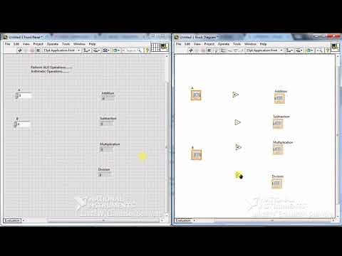 Arithmetic Operations Using LabVIEW.