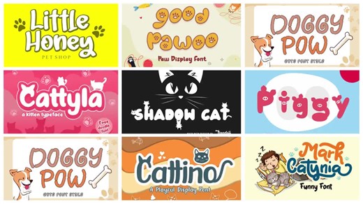 Pet Font 39 Bundle TTF and OTF File Included Digital Instant Download Fonts - Etsy