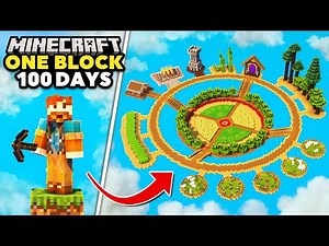I Survived 100 Days on ONE BLOCK in Minecraft Hardcore