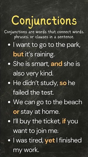 What Are Conjunctions? | 8 Simple Sentences + Easy Definition | Learn English Grammar Fast!