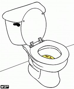 toilet coloring page, printable toilet