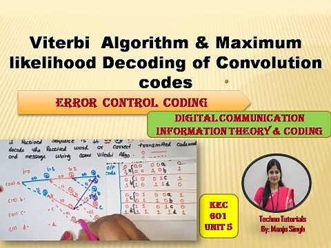 U5L8.7 | Viterbi Algorithm for convolution codes | Maximum likelihood Decoding of Convolution codes