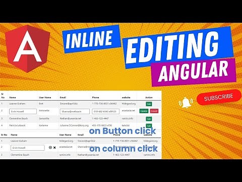 Inline Table Editing Angular | angular tutorials | Angular 17