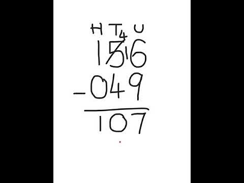 How To Subtract Using The Column (‘Chimney’) Method - Including Borrowing
