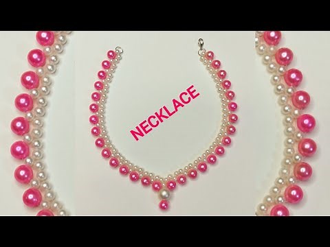 Beautiful And Easy Pearl Necklace Tutorial || Diy Beads Necklace In 10 Minutes ||