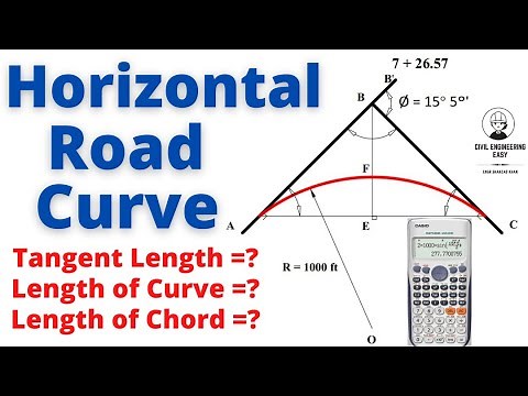 Surveying Horizontal Curve | Simple Curve | Problem | Highway Engineering