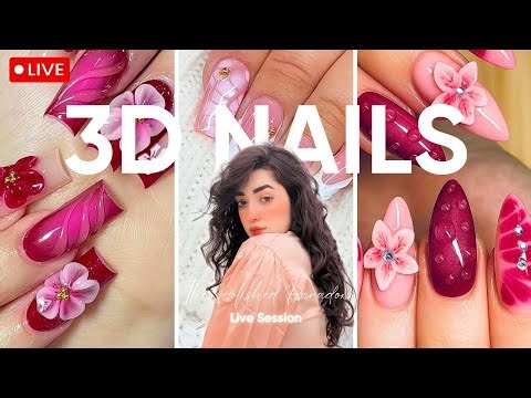 LIVE: Designing Viral 3D Press On Nails 🌸 | Nail Artist at Work!