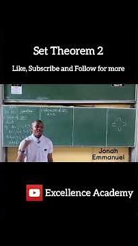 SET THEOREM II: Intersection, Union and Complement of Sets with Examples and Solutions.