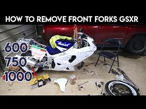 how to remove forks off gsxr - 600 750 1000 - 2001 - 2003
