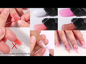 Poly gel tutorial for beginner \\ How to use poly gel to do your own nail art \\ Morovan poly gel kit