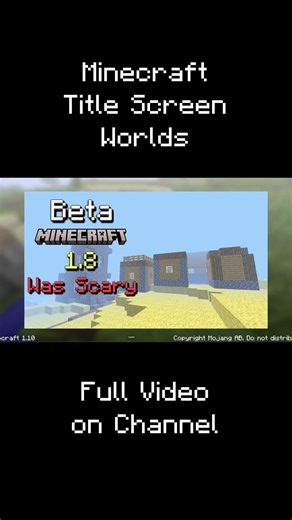 Minecraft Title Screen Worlds #minecraft #fyp #minecrafttheory #minecraftcreepy