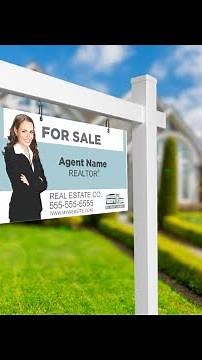 Vinyl Real Estate Sign post installation