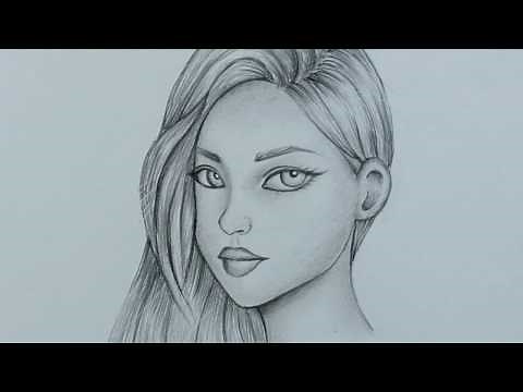 How to Draw a Girl Face for BEGINNERS - step by step || Pencil Sketch