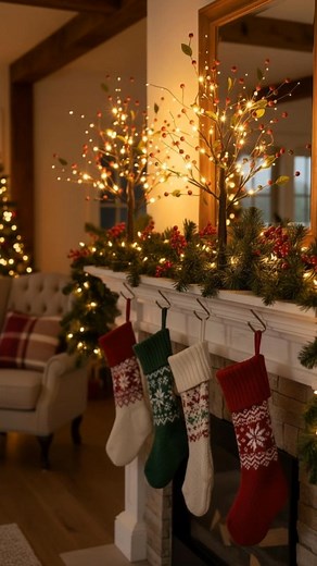 From mantel to bedside, radiant berry lights whisper warmth and charm, elevating everyday moments into holiday memories! ✨ | TwinklingTree | Facebook